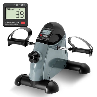 under Desk Bike Pedal Exerciser, Mini Exercise Bike with Digital Display, Portable Foot Cycle Arm & Leg Peddler Machine for Home